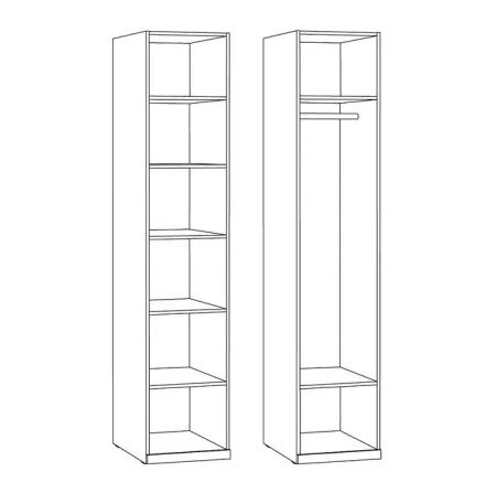 Шкаф-пенал Амьен 16.309.01 плейн/веллюто капучино