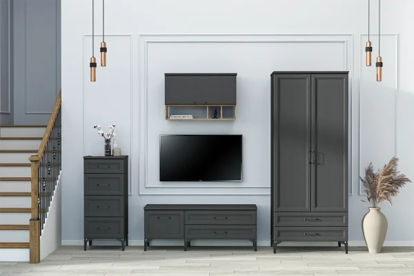 Шкаф Шарм ШК-2 антрацит/рамка