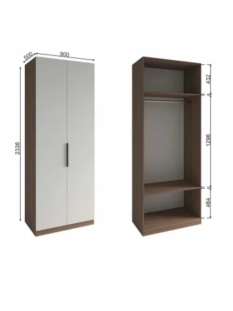 Шкаф Роза 900 орех франклин/графит скин ройс