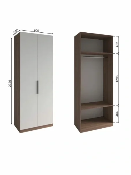 Шкаф Роза 900 орех франклин/графит скин ройс