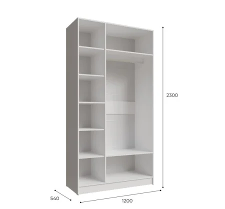 Шкаф Мадрид 1,2 без зеркала белый