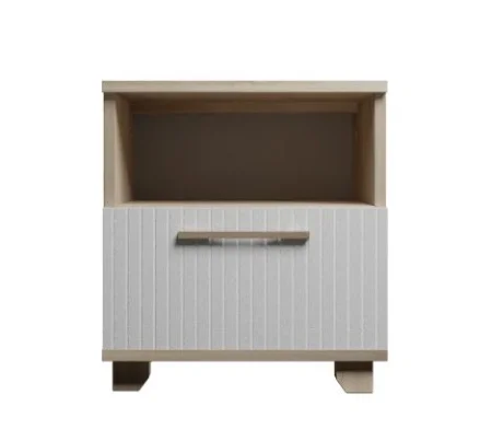 Тумба прикроватная Копенгаген с ящиком дуб сонома/белый матовый