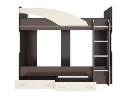 Кровать 2-х ярусная Мийа венге/дуб молочный Кровать 2-х ярусная Мийа венге/дуб молочный