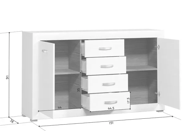 Тумба Мальта KOM2D4S лиственница сибирская/орех лион Тумба Мальта KOM2D4S лиственница сибирская/орех лион