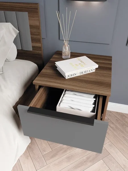 Тумба прикроватная подвесная Роза орех франклин/графит скин ройс Тумба прикроватная подвесная Роза орех франклин/графит скин ройс