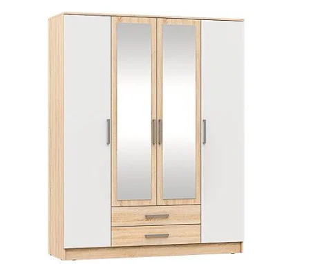Шкаф 4-х створчатый Мартина дуб сонома/белый