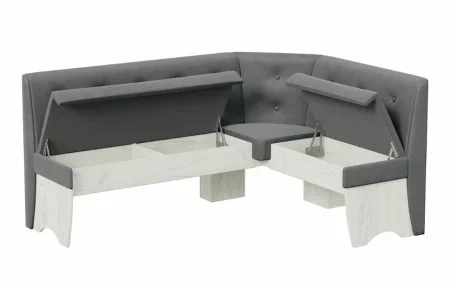 Кухонный комплект Барселона дуб крафт белый, микровелюр Duna Steel