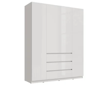 Шкаф Челси 1600 белый/белый глянец