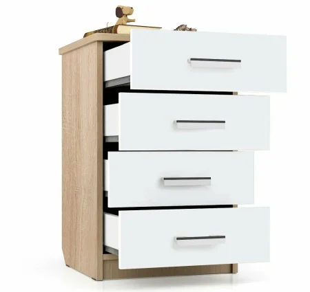 Комод К-2 дуб сонома/белый