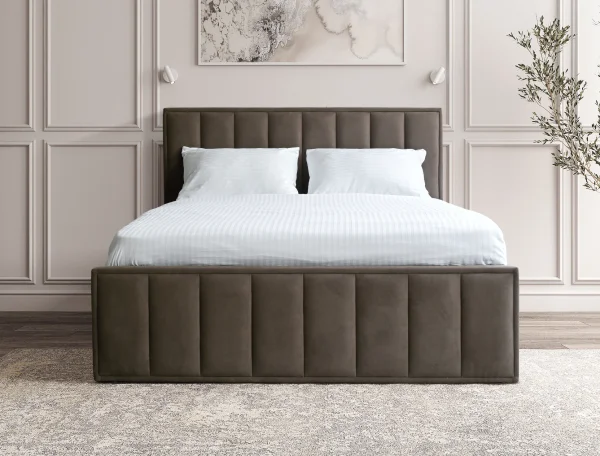 Кровать Лана 180х200 с подъемным механизмом, велюр шоколад Кровать Лана 180х200 с подъемным механизмом, велюр шоколад