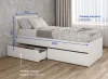 Кровать односпальная Мори с ящиками КРМЯ 900.1 белый