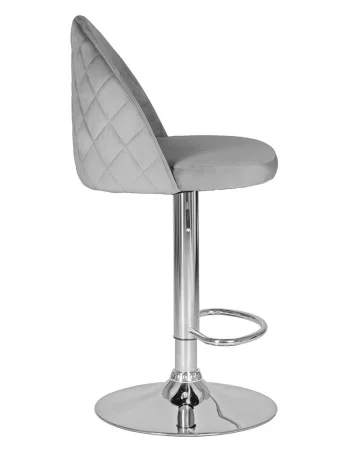 Барный стул LM-3036 серый велюр