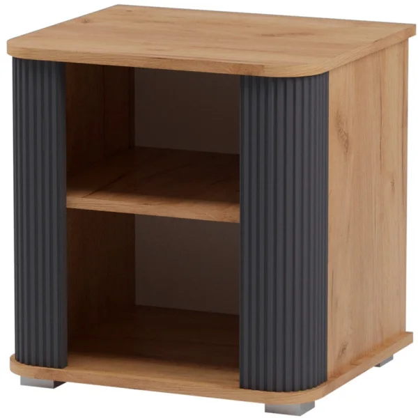 Тумба прикроватная Ольга-2 дуб золотистый/антрацит Тумба прикроватная Ольга-2 дуб золотистый/антрацит