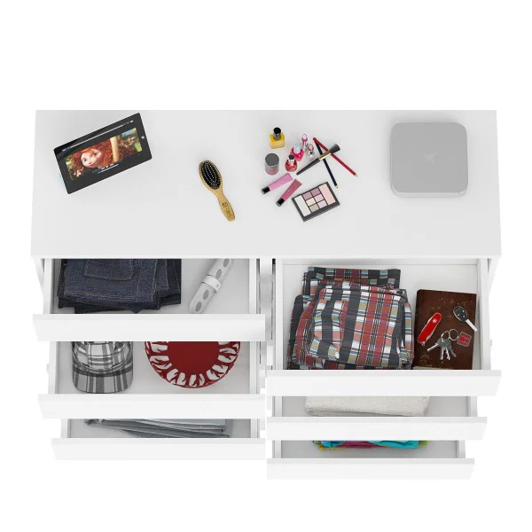 Комод десять выдвижных ящиков МК 1200.10 белый Комод десять выдвижных ящиков МК 1200.10 белый