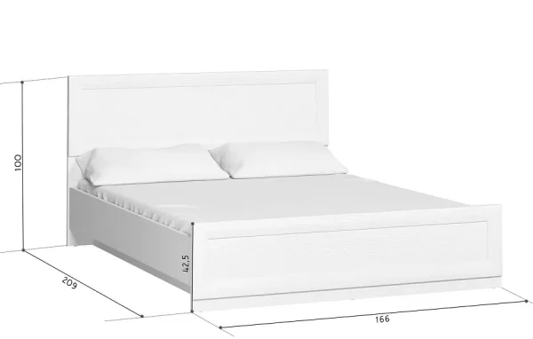 Кровать Мальта LOZ 160x200 лиственница сибирская/орех лион Кровать Мальта LOZ 160x200 лиственница сибирская/орех лион