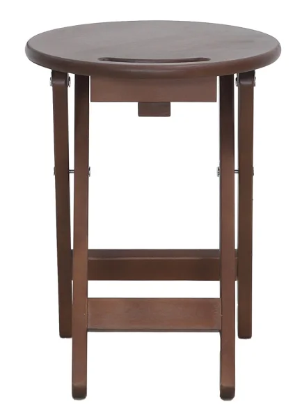 Табурет складной с ручкой орех