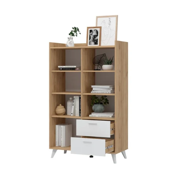 Шкаф малый Ирис ШК-06 дуб крафт золотой/белый