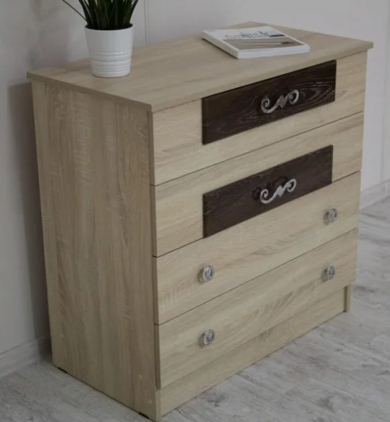 Комод Мадлен дуб сонома/дуб шале мореный Комод Мадлен дуб сонома/дуб шале мореный