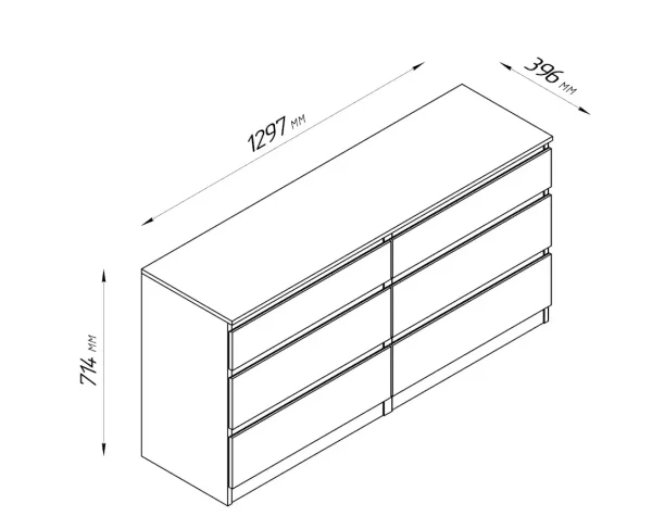 Комод Кастор 6 ящиков венге Комод Кастор 6 ящиков венге