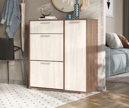 Обувница Дели №4 ясень шимо темный/ясень шимо светлый