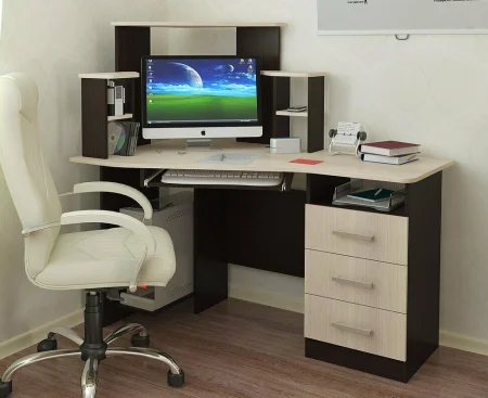 Cтол компьютерный Каспер венге/дуб лоредо