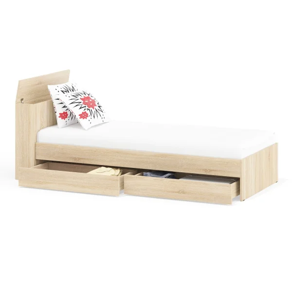 Кровать с ящиками Ксения дуб сонома Кровать с ящиками Ксения дуб сонома