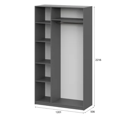 Шкаф ШК-5 (1200) графит серый