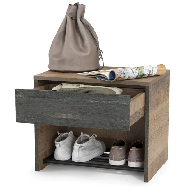 Тумба для обуви Трувор 13.241.04  дуб гранж песочный/интра Тумба для обуви Трувор 13.241.04  дуб гранж песочный/интра