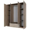 Шкаф Сириус комбинированный 4 двери 1 ящик (2 зеркала) сонома