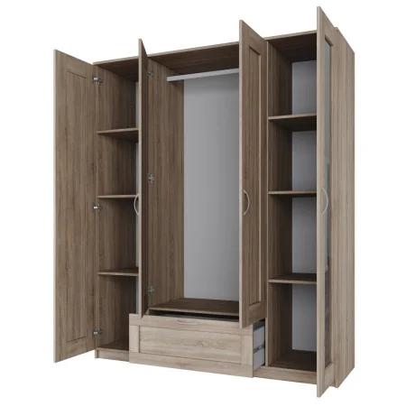 Шкаф Сириус комбинированный 4 двери 1 ящик (2 зеркала) сонома