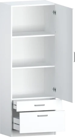 Шкаф 14.09 белый (серия сонома)