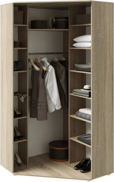 Шкаф угловой универсальный Ким дуб сонома/белый глянец Шкаф угловой универсальный Ким дуб сонома/белый глянец