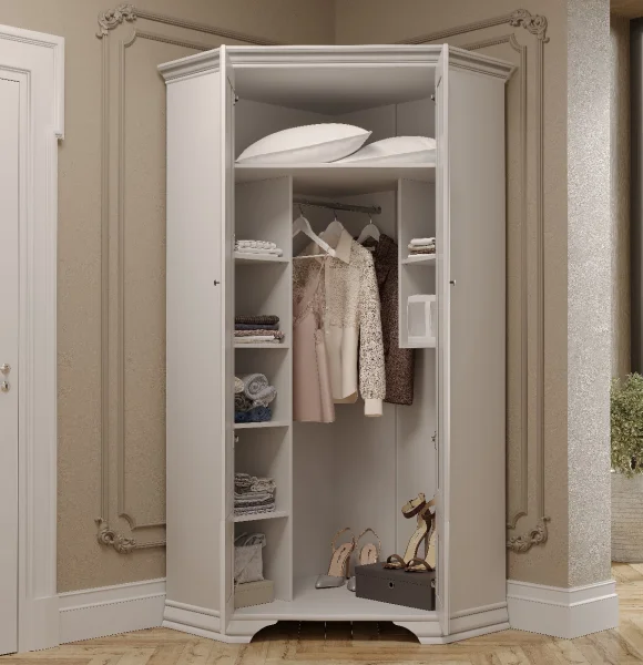 Шкаф угловой Кентаки SZFN2D белый