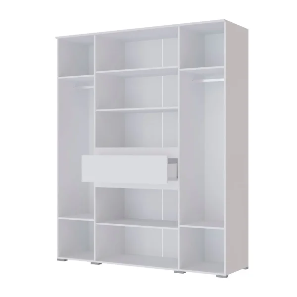 Шкаф 4-х створчатый Плейона белый