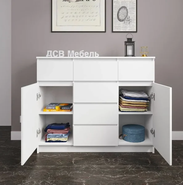 Комод Мори МК 1200.4 белый Комод Мори МК 1200.4 белый