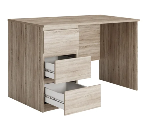 Стол письменный Кастор 3 ящика 116х65 дуб сонома