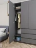 Шкаф трехдверный Мори МШ 1200 графит