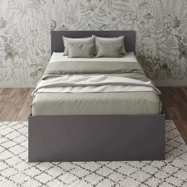 Кровать полутороспальная Мори с ящиками КРМЯ 1200.1 графит Кровать полутороспальная Мори с ящиками КРМЯ 1200.1 графит