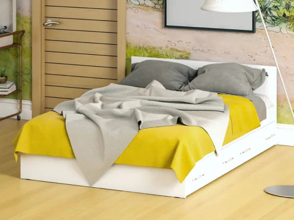 Кровать Стандарт с ящиками белый Кровать Стандарт с ящиками белый