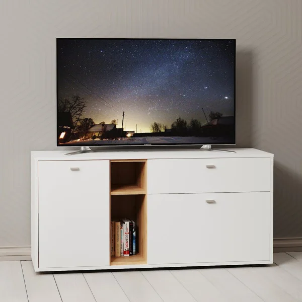 Тумба Бэль 10.91 дуб крафт золотой/белый премиум