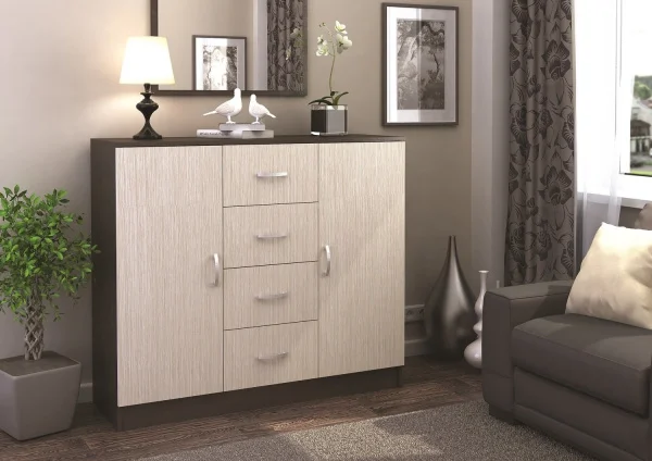 Комод Бася КМ 555 М венге/белфорт Комод Бася КМ 555 М венге/белфорт