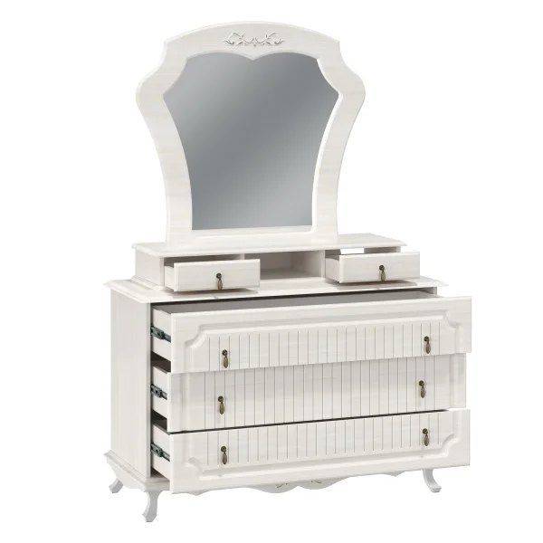 Комод Кантри 06.115 вудлайн кремовый/сандал белый Комод Кантри 06.115 вудлайн кремовый/сандал белый