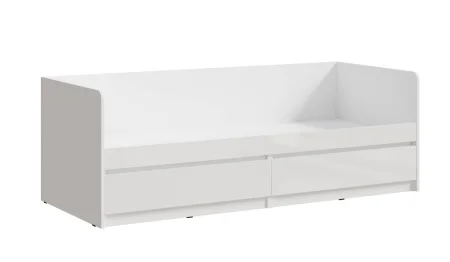 Кровать Челси 0,8 белый/белый глянец