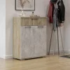 Комод Бостон КМ-800 дуб крафт серый/бетонный камень