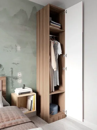 Шкаф Роза 450 орех франклин/пудра скин тренто