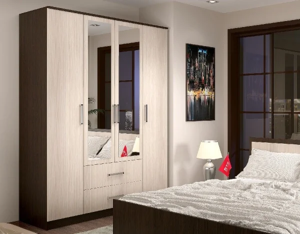 Шкаф 4-х створчатый Фиеста венге/лоредо