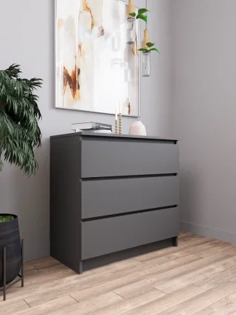 Комод Охта Лайт 800.3 графит