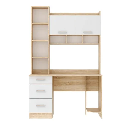 Стол компьютерный ПКС-5 дуб сонома/белый глянец