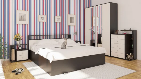 Кровать Камелия венге/дуб лоредо Кровать Камелия венге/дуб лоредо