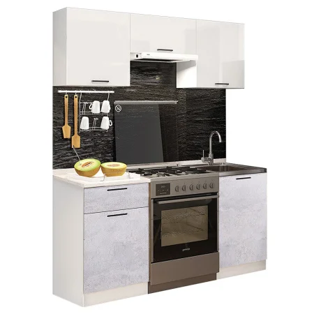 Кухня Дуся 1.6 белый/цемент